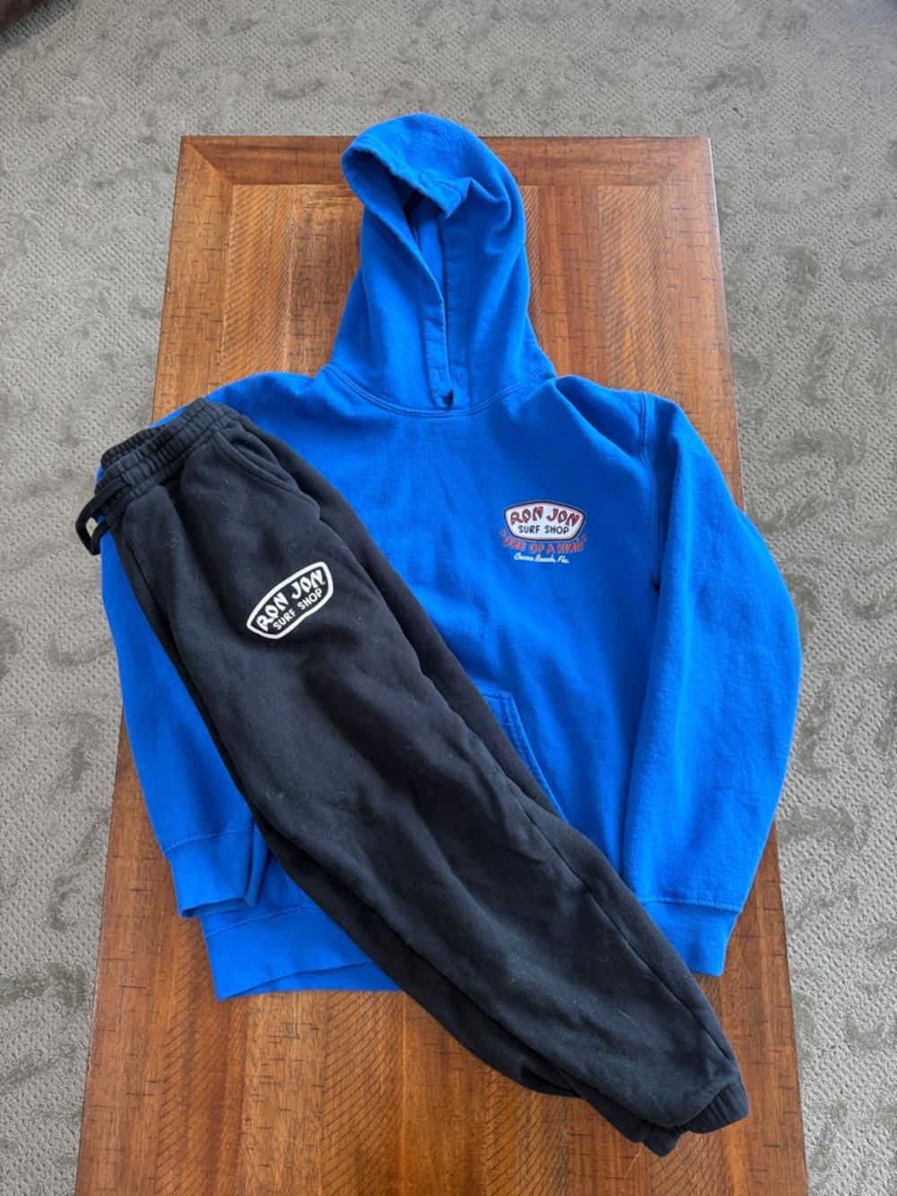 Ron Jon Blue Hoodie with Black Joggers Sweats